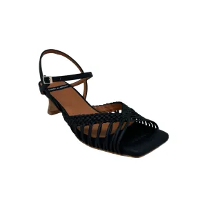 24076 Invar Ankle Strap Black Sandal