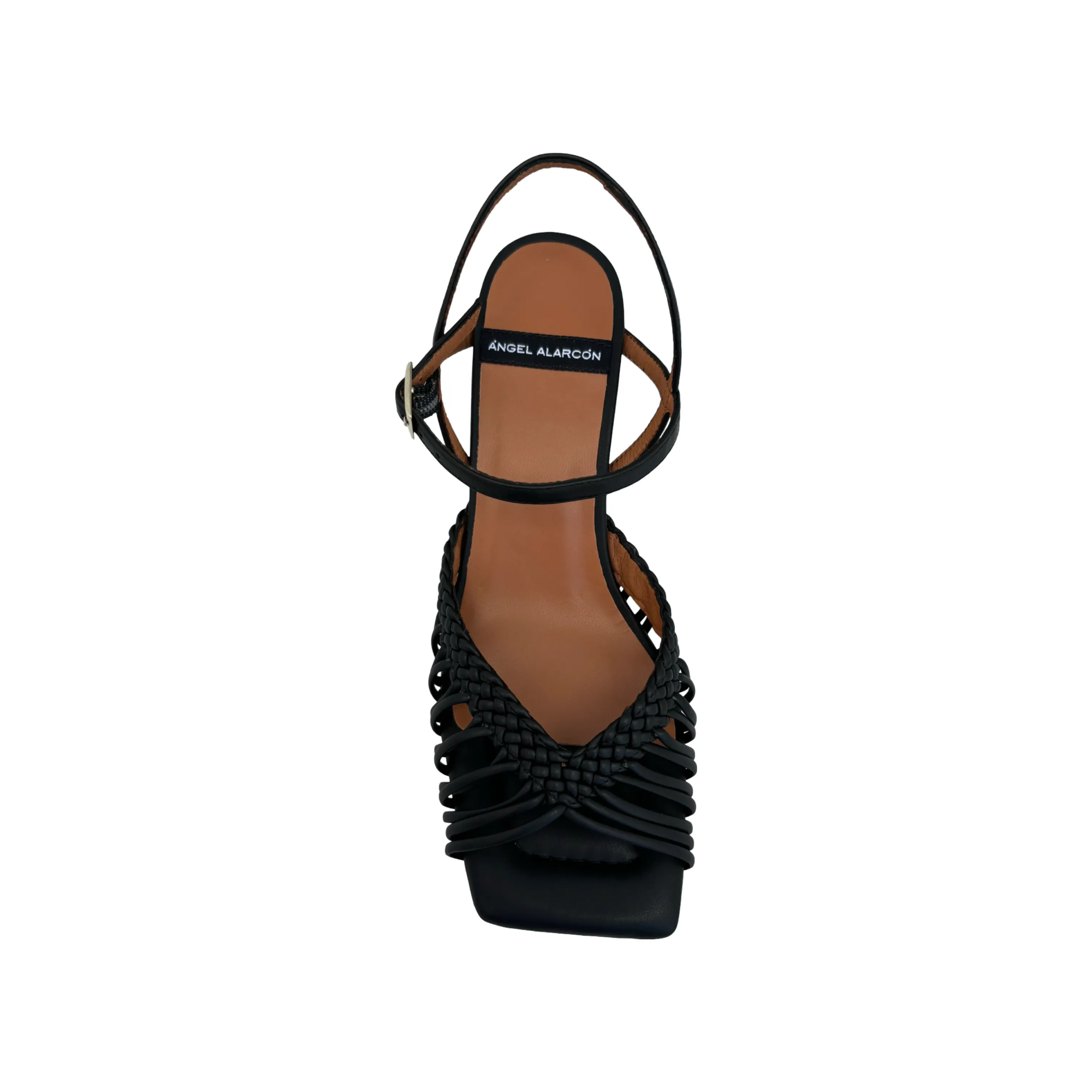 24076 Invar Ankle Strap Black Sandal