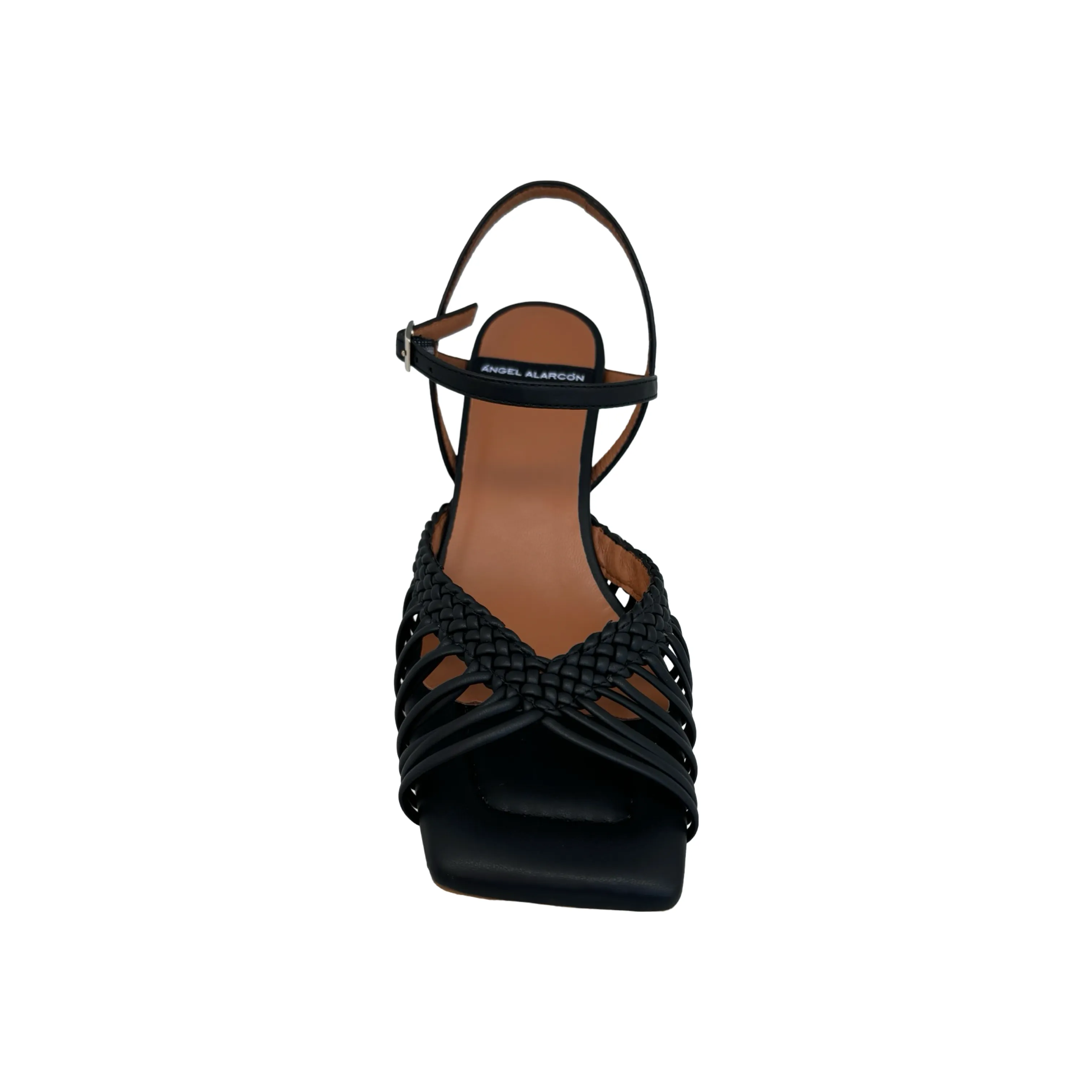 24076 Invar Ankle Strap Black Sandal