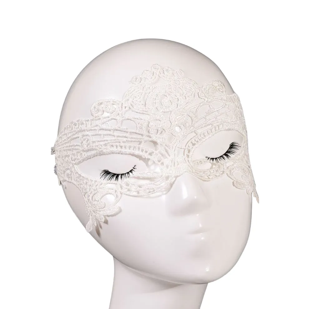 3 x Sexy White Lace Masquerade Eye Mask Fancy Dress Costume Ball Party