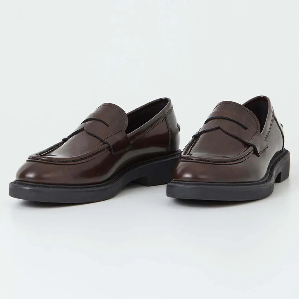 6 CM / 2.36 Inches - CMR CHAMARIPA Elevator Shoes For Women - Women's Shoes With Hidden Heel - Dark Brown Leather Loafer Shoes