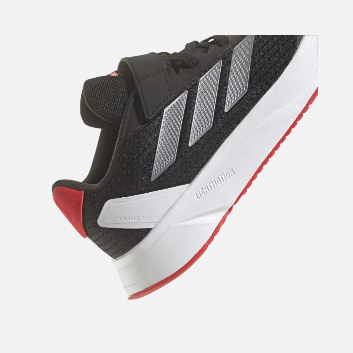 Adidas Duramo SL Kids Unisex Shoes (4-7 YEAR) -Core Black/Iron Metallic/Better Scarlet