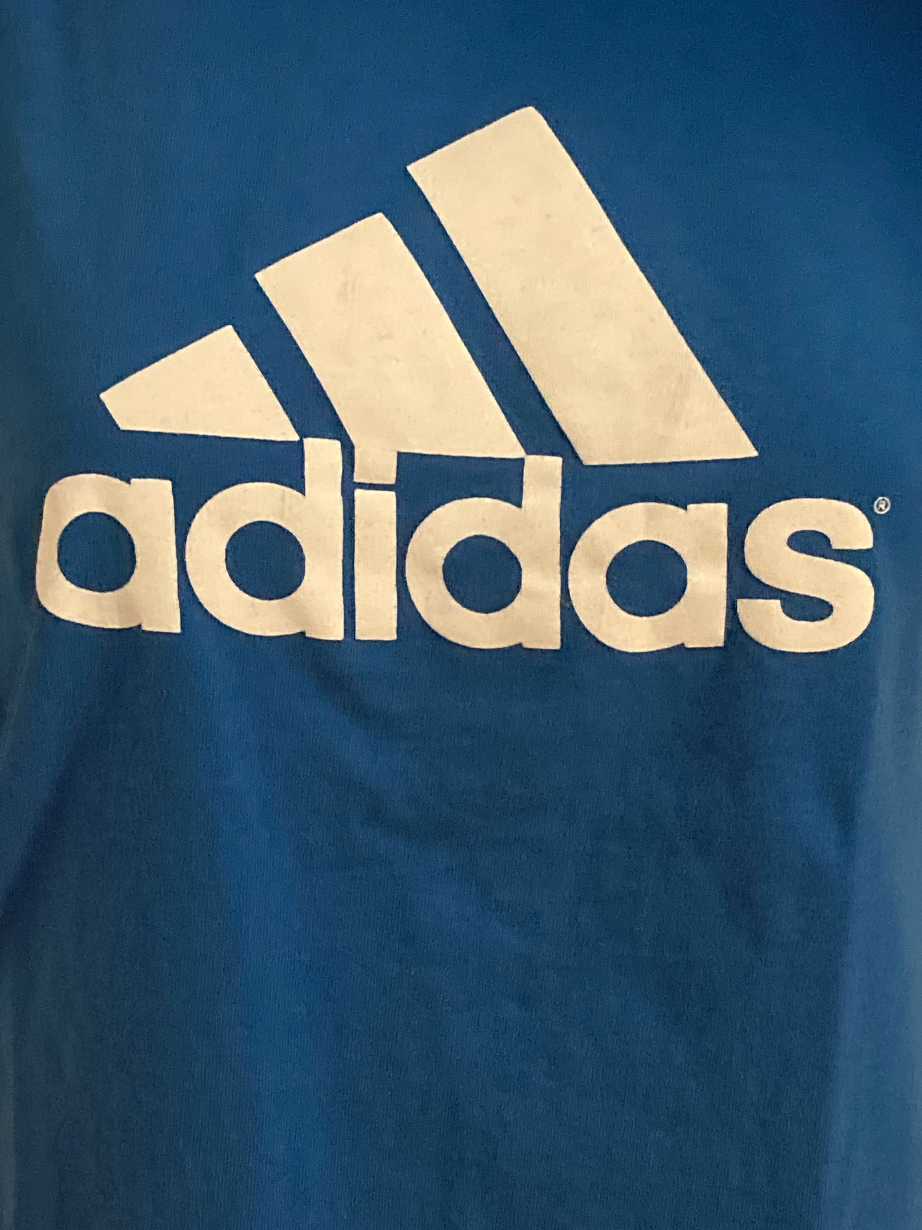 ADIDAS Graphic Print Kids Youth Unisex XL Extra Xtra Large Blue Shirt Tee Shirt