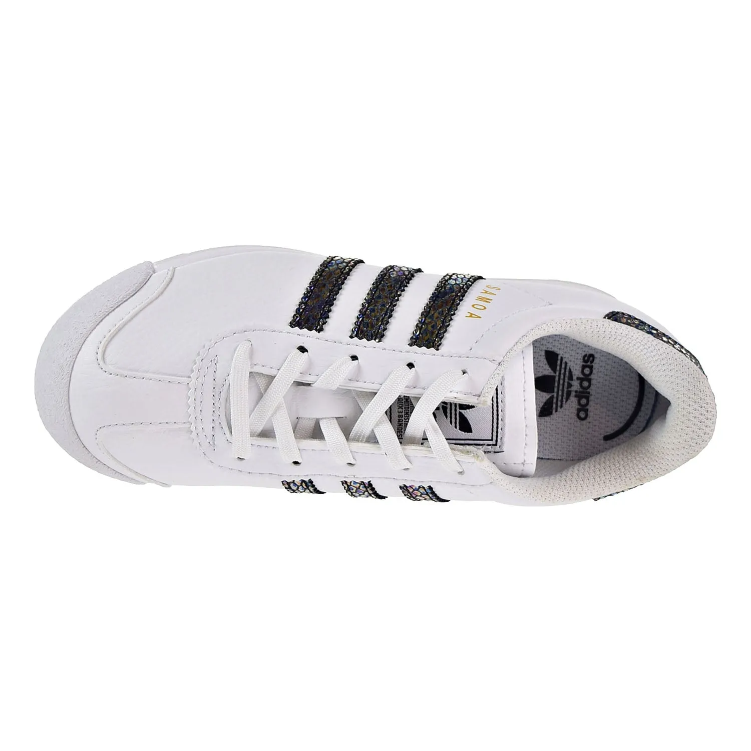 Adidas Samoa C Snake Little Kid's Shoes White/Black/Noiess