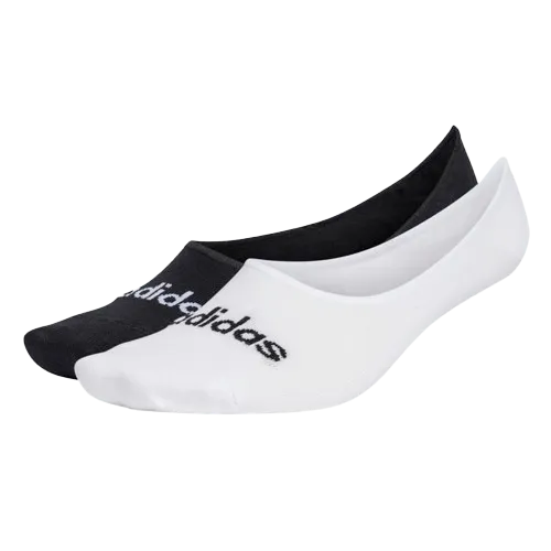 ADIDAS THIN LINEAR BALLERINA SOCKS 2 PAIRS -WHITE