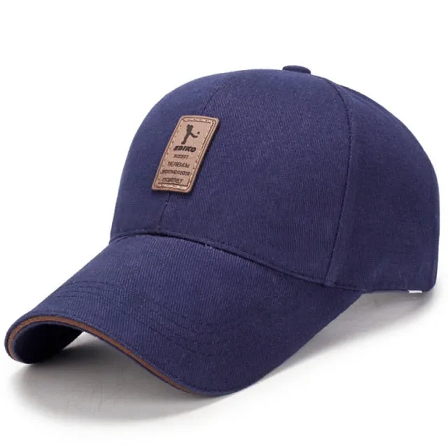 Adjustable Stretch Fit Golf Cap with Patch