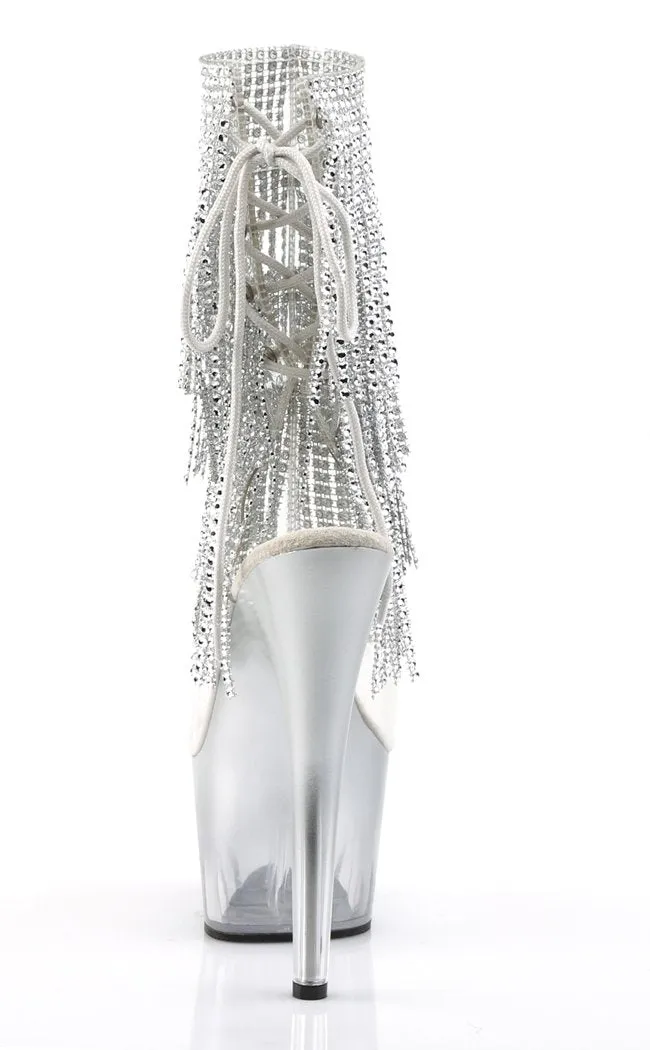 ADORE-1017RSFT Silver Ankle Boots