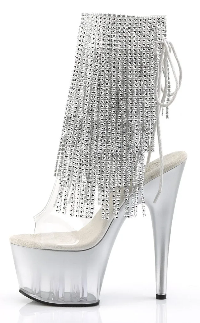 ADORE-1017RSFT Silver Ankle Boots