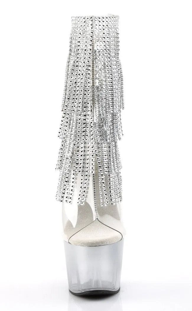 ADORE-1017RSFT Silver Ankle Boots