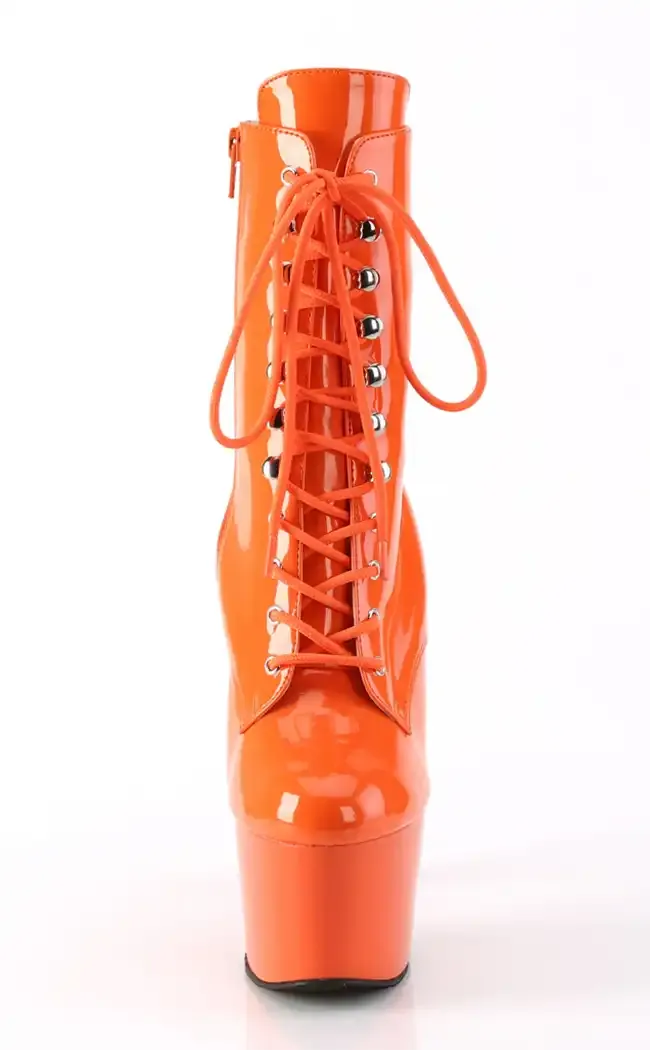 ADORE-1020 Orange Patent Ankle Boots