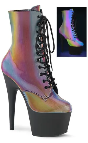 ADORE-1020REFL Rainbow Reflective Ankle Boots