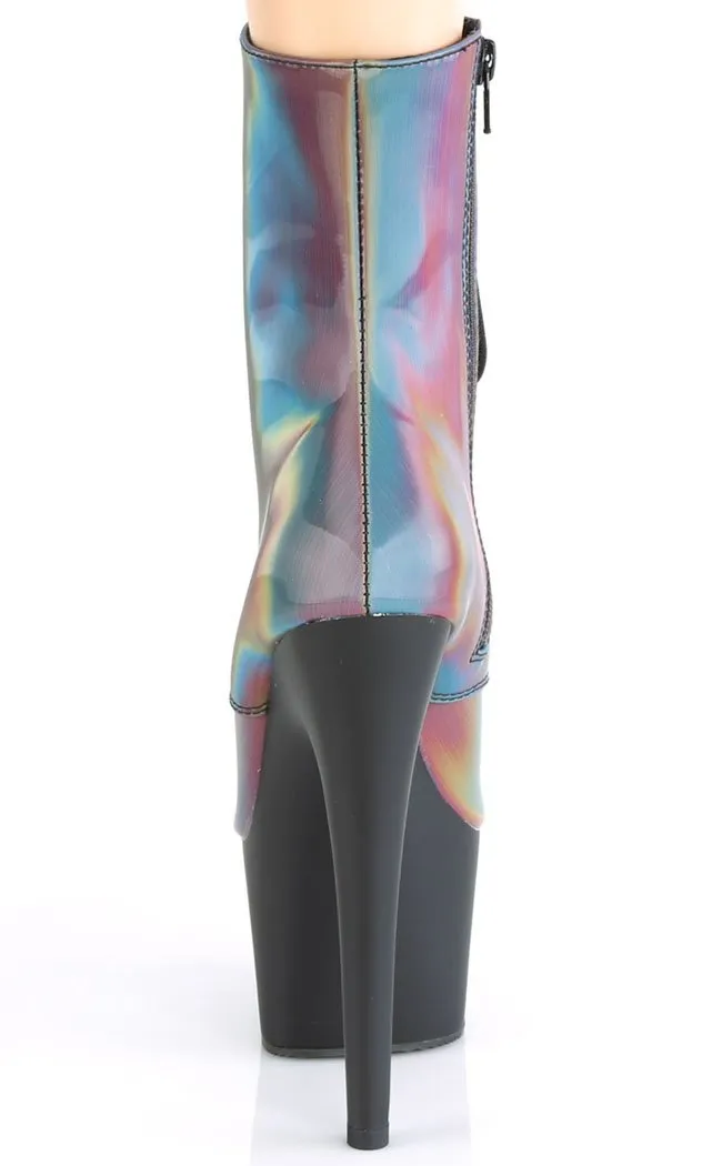 ADORE-1020REFL Rainbow Reflective Ankle Boots