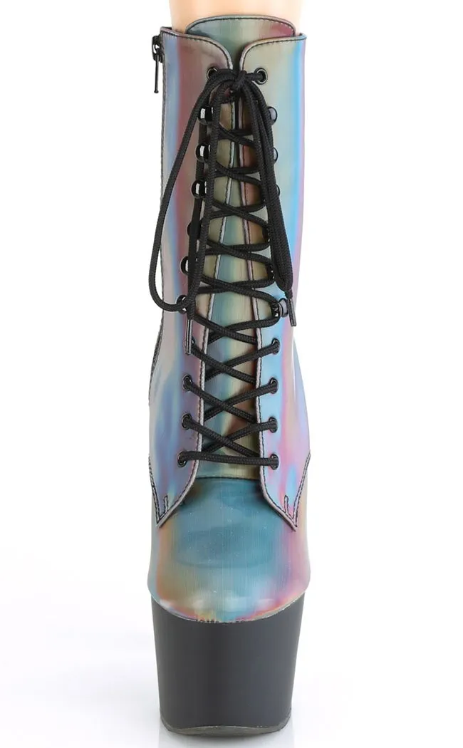 ADORE-1020REFL Rainbow Reflective Ankle Boots