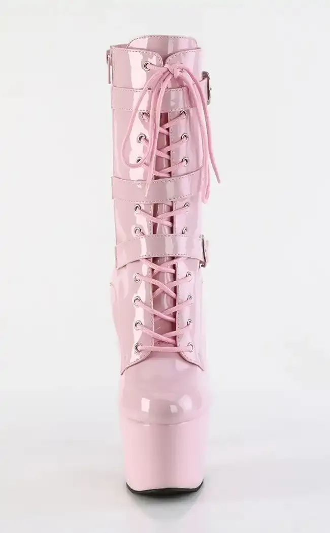 ADORE-1043 Baby Pink Patent Boots