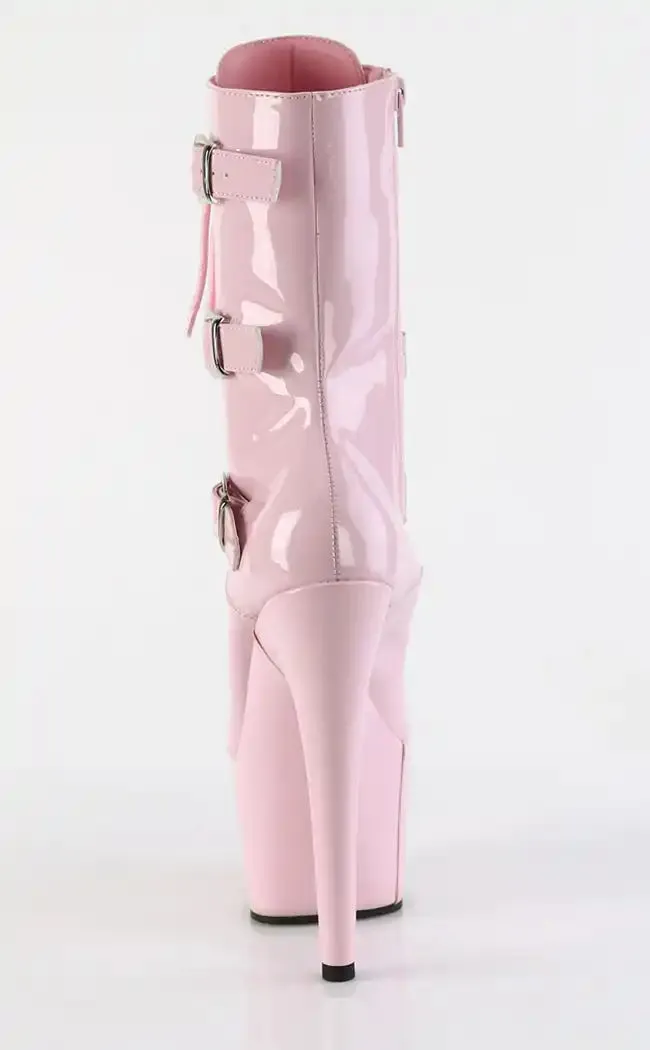 ADORE-1043 Baby Pink Patent Boots