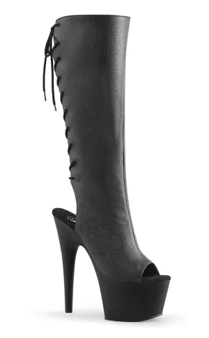 ADORE-2018 Black Vegan Leather Knee Boots