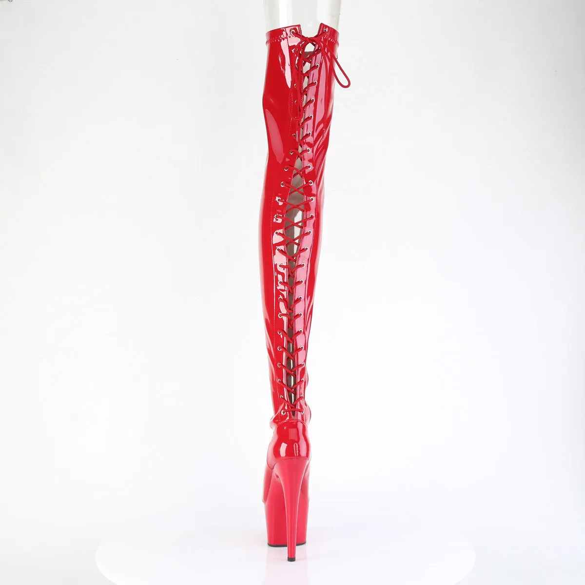 ADORE-3850 Red Patent Thigh High Boots