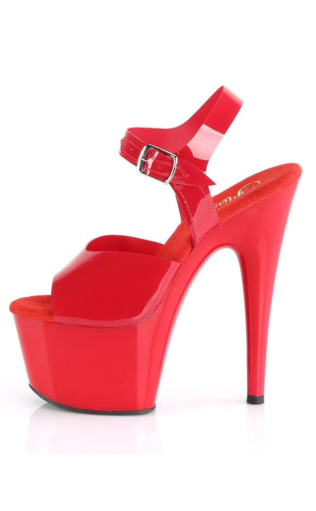 ADORE-708N Red Jelly-Like Platform Heels