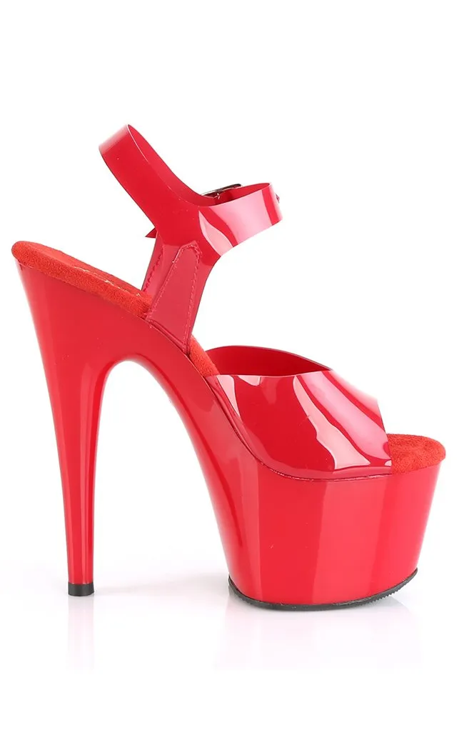 ADORE-708N Red Jelly-Like Platform Heels