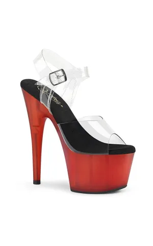 ADORE-708T Red Frosted Platform Heels