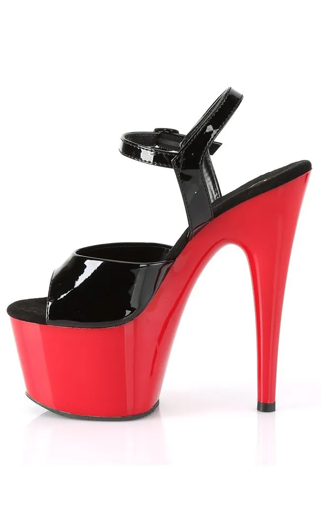 ADORE-709 Black & Red Patent Heels