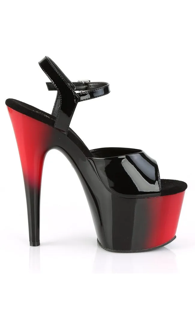 ADORE-709BR Red & Black Ombre Heels