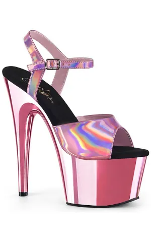 ADORE-709HGCH Baby Pink Hologram Chrome Heels