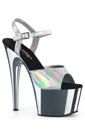 ADORE-709HGCH Silver Hologram & Chrome Heels