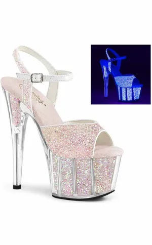 ADORE-710UVG Baby Pink Glitter Neon Heels