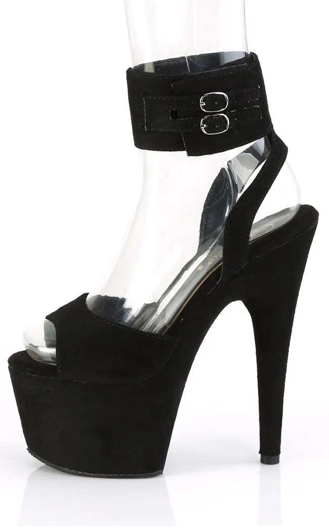 ADORE-791FS Black Suede Heels