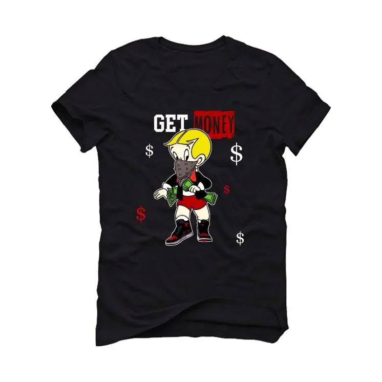 Air Jordan 1 “Bred Patent” Black T-Shirt (Get Money)