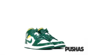 Air Jordan 1 Mid 'Green & Gold'