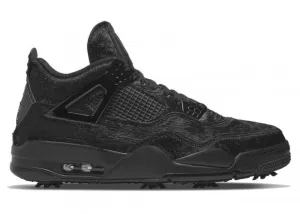 Air Jordan 4 Golf Black Cat Pony Hair