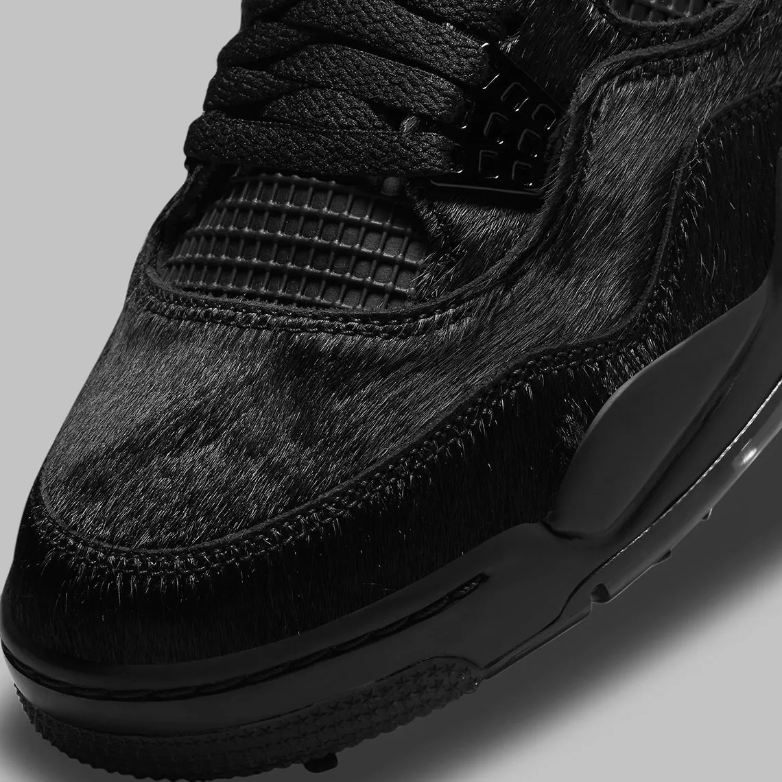 Air Jordan 4 Golf Black Cat Pony Hair