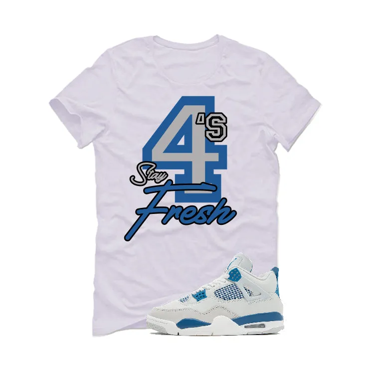 Air Jordan 4 “Military Blue” | illcurrency White T-Shirt (Stay Fresh)