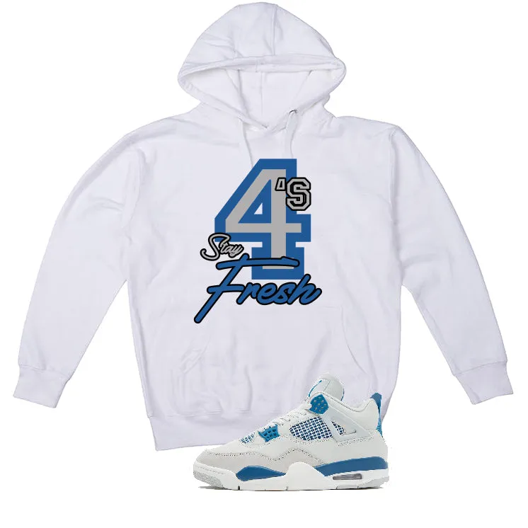 Air Jordan 4 “Military Blue” | illcurrency White T-Shirt (Stay Fresh)