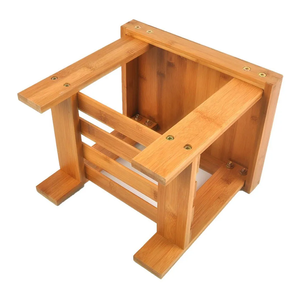 ALICIAN Children Stool Step Stool for Kids Household Seat Wood Color