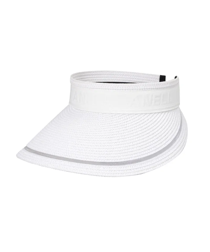 Anell Golf Airy Raffia Visor - White