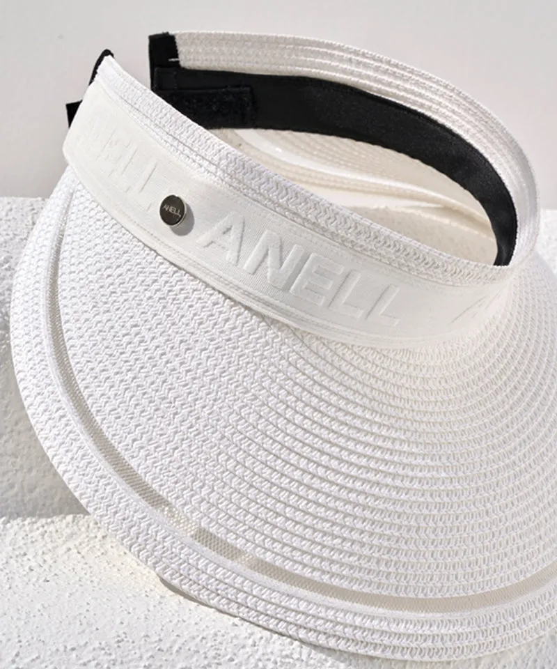 Anell Golf Airy Raffia Visor - White