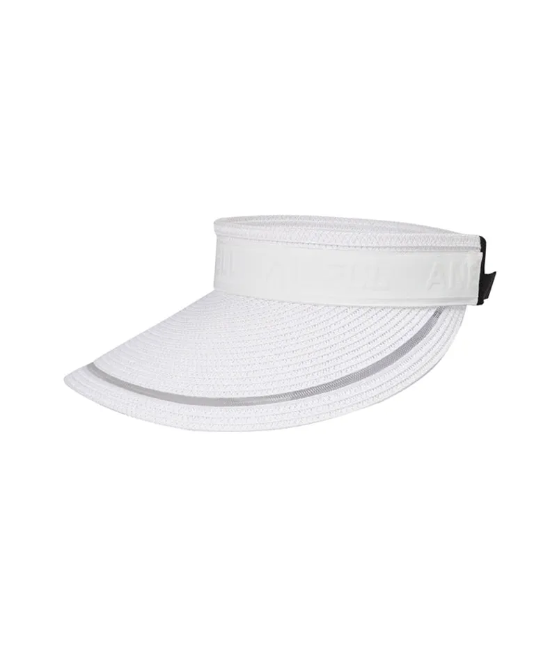 Anell Golf Airy Raffia Visor - White