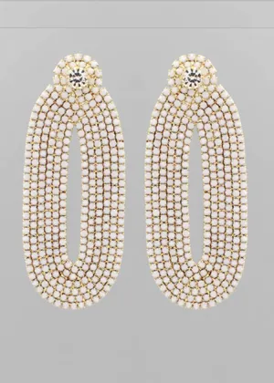 Anisa Beaded Drops-White