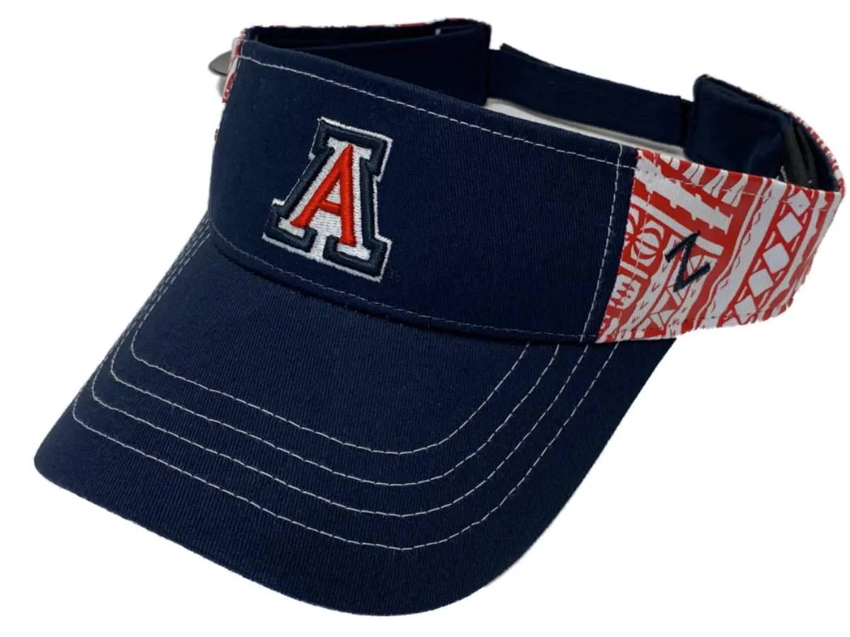 Arizona Wildcats Zephyr Navy TOA Collection Adjustable Strap Golf Visor Hat Cap