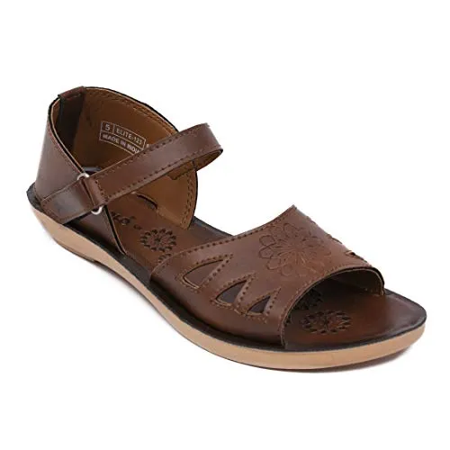 ASIAN Women's Elite-123 Tan Walking,Casual,Formal Sandals uk-8