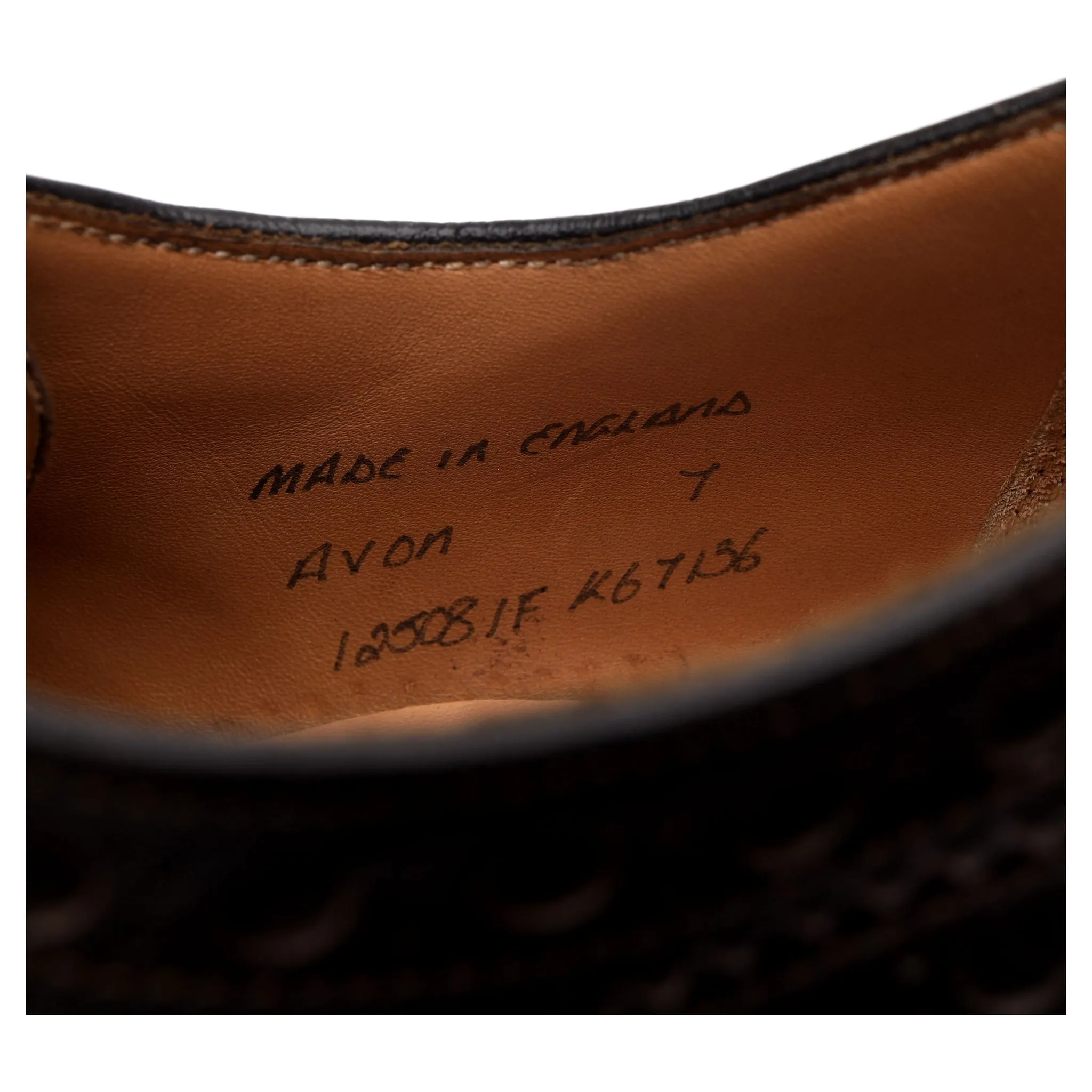 'Avon' Dark Brown Leather Derby Brogue UK 7 F