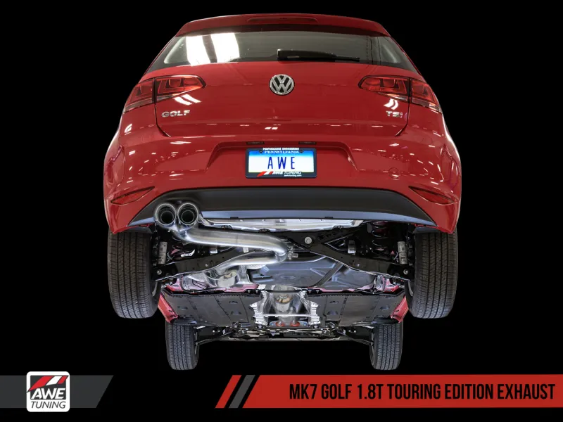 AWE Tuning VW MK7 Golf 1.8T Touring Edition Exhaust w/Chrome Silver Tips (90mm)