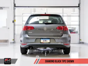 AWE Tuning VW MK7 Golf 1.8T Track Edition Exhaust w/Diamond Black Tips (90mm)