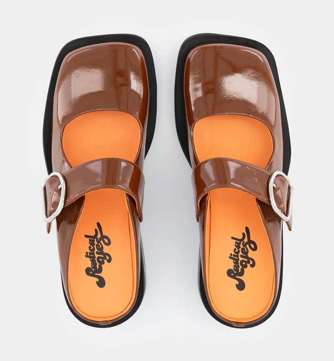 Badu Square Toe Leather Mule | Toffee Ripple