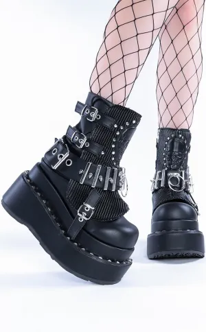 BEAR-150 Black Vegan Platform Boots (Au Stock)