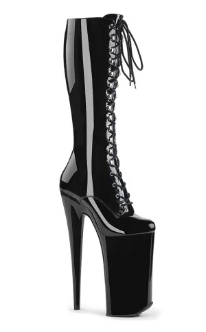 BEYOND-2020 Black Patent Knee High Boots