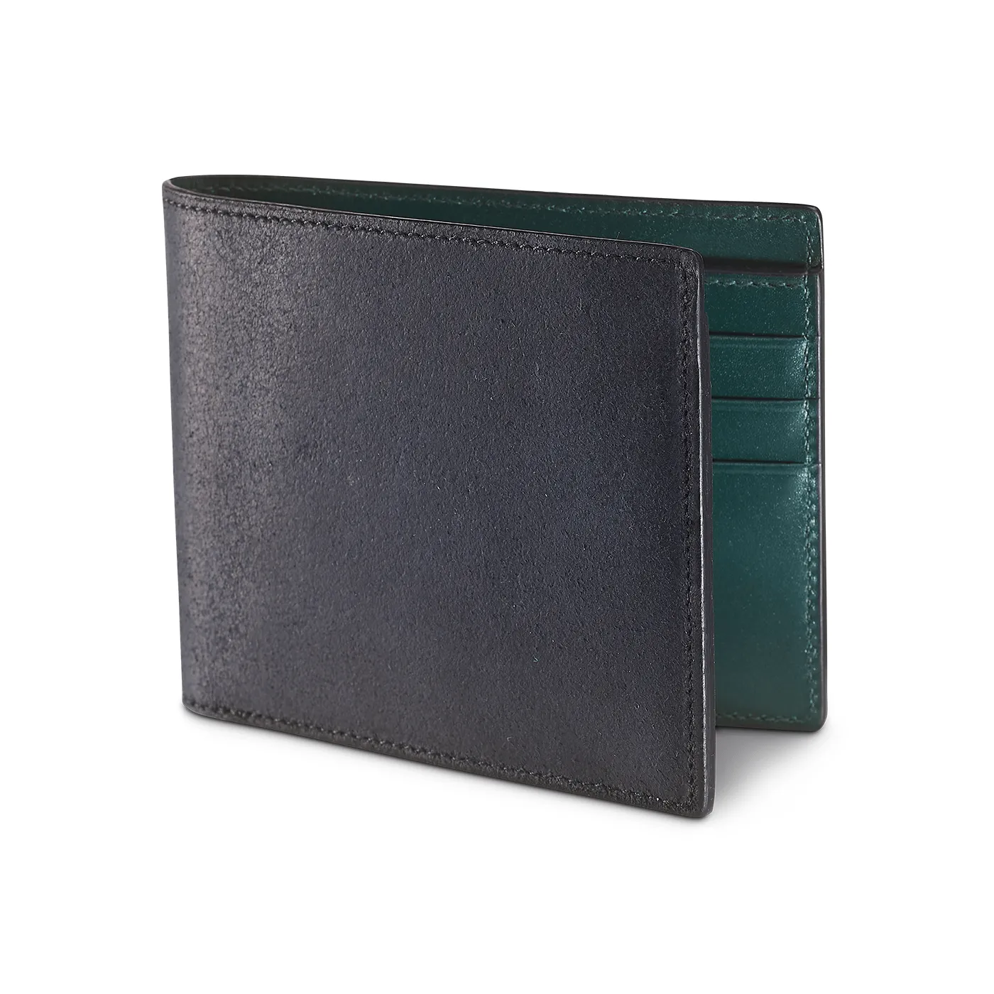 Billfold Wallet Black Rough-Out Suede